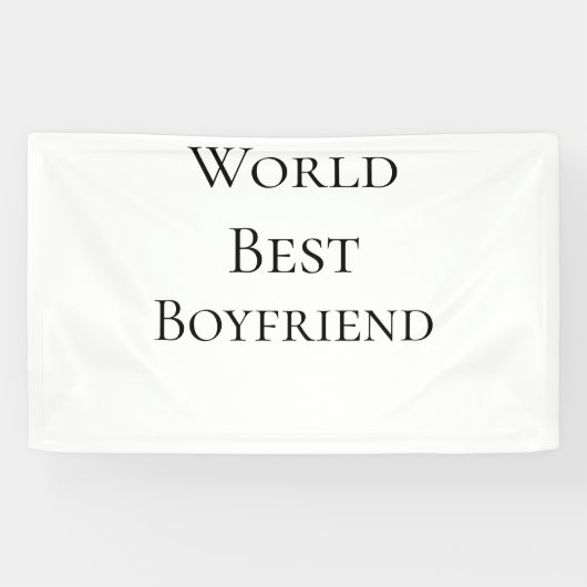 Wereld beste vriend echtgenoot man Valentijnsdag m Spandoek (Horizontaal)