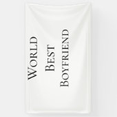 Wereld beste vriend echtgenoot man Valentijnsdag m Spandoek (Verticaal)
