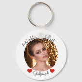 Wereld Beste Vriendin Foto Jubileum Round Key Sleutelhanger (Voorkant)