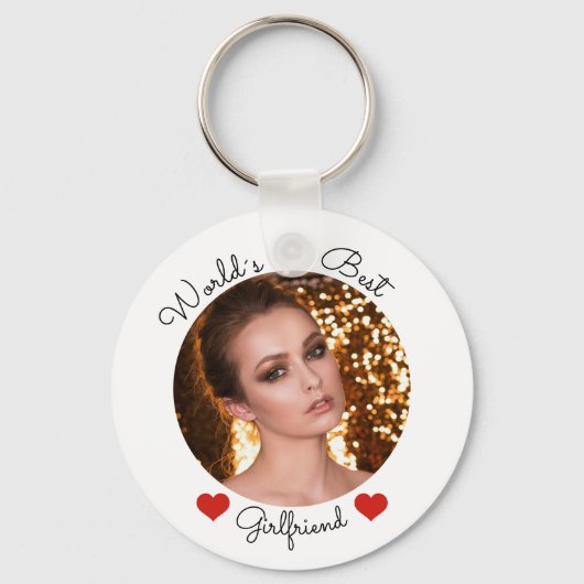 Wereld Beste Vriendin Foto Jubileum Round Key Sleutelhanger (Voorkant)