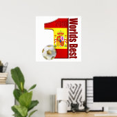 Wereld Beste Wereld Nr. 1 Spaans Wereld Champions Poster (Thuiskantoor)