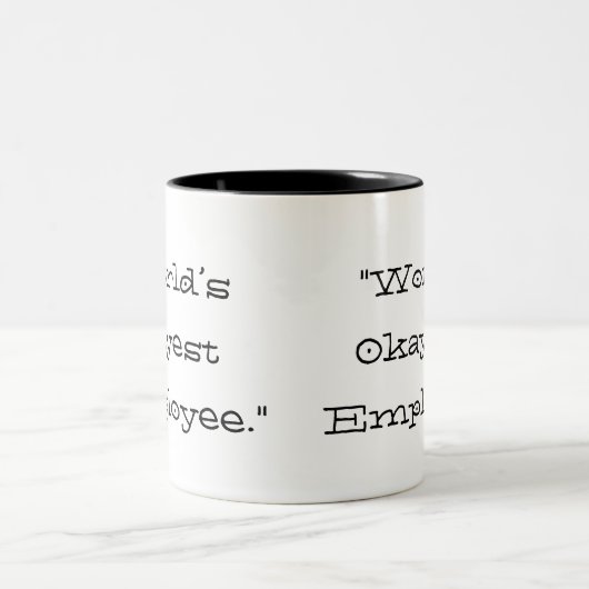 Wereld beste werknemer tweekleurige koffiemok (Center)