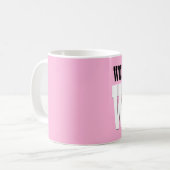 Wereld beste WIFE-aangepaste naam PINK A01 Koffiemok (Voorkant links)