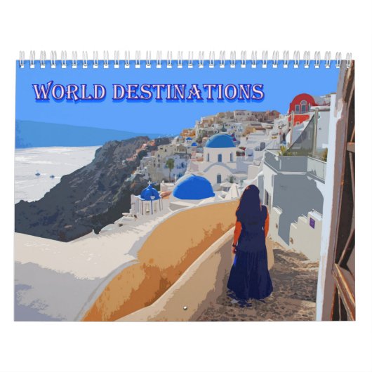 wereld bestemmingen kalender (Hoes)