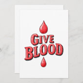 Wereld Bloeddonordag - Geef bloedtekst voor bewust Feestdagenkaart (Voorkant / Achterkant)