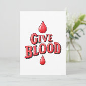 Wereld Bloeddonordag - Geef bloedtekst voor bewust Feestdagenkaart (Staand voorkant)