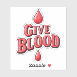 Wereld Bloeddonordag - Geef bloedtekst voor bewust Sticker