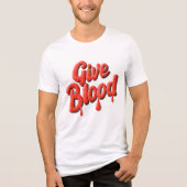 Wereld Bloeddonordag - Geef bloedtekst voor bewust Tri-Blend Shirt (Voorkant)