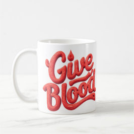 Wereld Bloeddonordag - Glossy Blood Donation Text Koffiemok