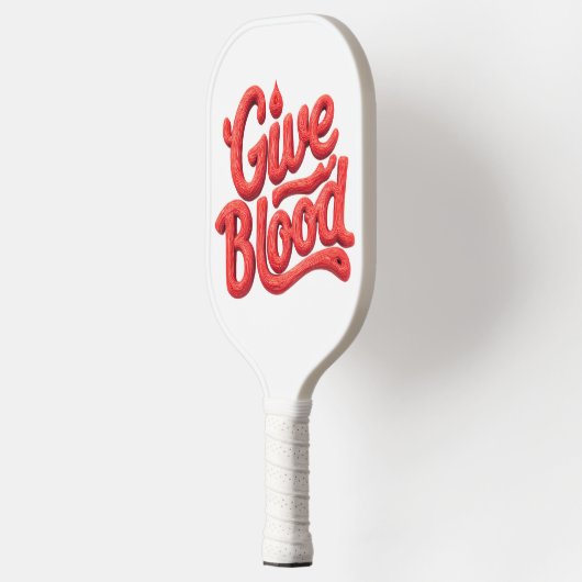 Wereld Bloeddonordag - Glossy Blood Donation Text Pickleball Paddle (Links)
