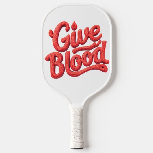 Wereld Bloeddonordag - Glossy Blood Donation Text Pickleball Paddle (Voorkant)