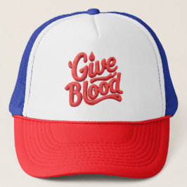 Wereld Bloeddonordag - Glossy Blood Donation Text Trucker Pet