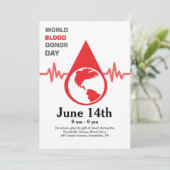 Wereld bloeddonordag Kaart (Staand voorkant)