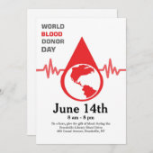 Wereld bloeddonordag Kaart (Voorkant / Achterkant)