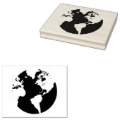 Wereld Bol Continent Ontwerp Stempel (Gestempeld)