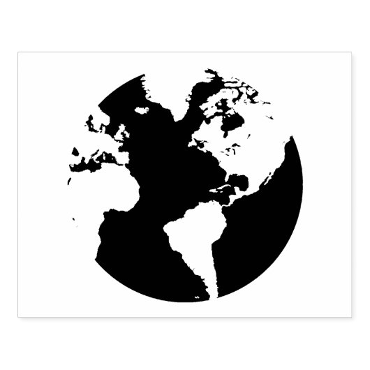 Wereld Bol Continent Ontwerp Stempel (Afrduk)