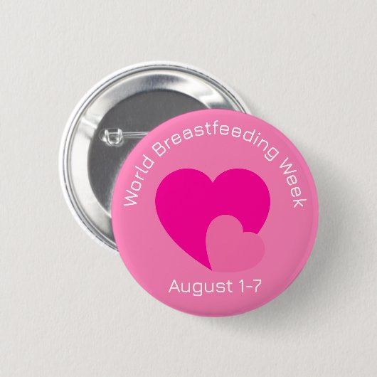 Wereld Borstvoeding Week Knop Ronde Button 5,7 Cm (Voorkant /achterkant)
