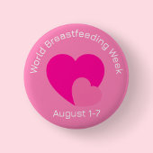 Wereld Borstvoeding Week Knop Ronde Button 5,7 Cm