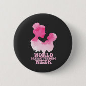 Wereld Borstvoeding Week Lactatie Awareness GIft Ronde Button 5,7 Cm (Voorkant)