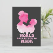 Wereld Borstvoedingsweek Borstvoeding Bewustzijn G Kaart (Staand voorkant)