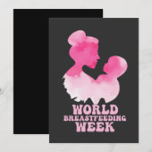 Wereld Borstvoedingsweek Borstvoeding Bewustzijn G Kaart (Voorkant / Achterkant)