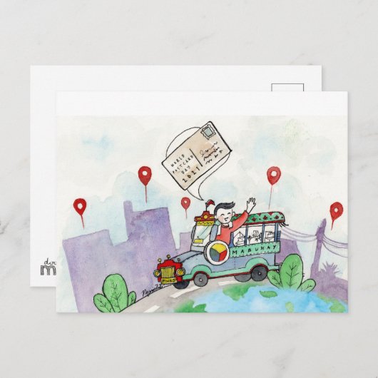 Wereld Briefkaart Dag 2021 (Voorkant / Achterkant)