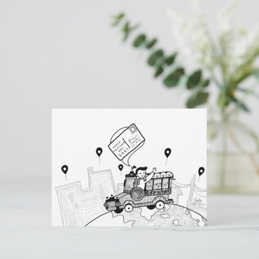 Wereld Briefkaart Dag 2021 (BW) (Staand voorkant)