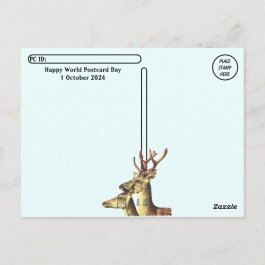 Wereld Briefkaart Dag - Dierenpostzegelcollage (Achterkant)