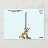 Wereld Briefkaart Dag - Dierenpostzegelcollage (Achterkant)