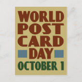 Wereld Briefkaart Dag met  typografie (Voorkant)