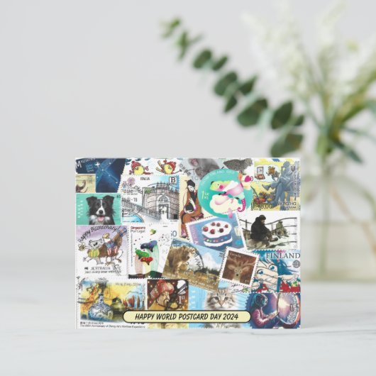 Wereld Briefkaart Dag - Misc Postzegels Briefkaart (Staand voorkant)