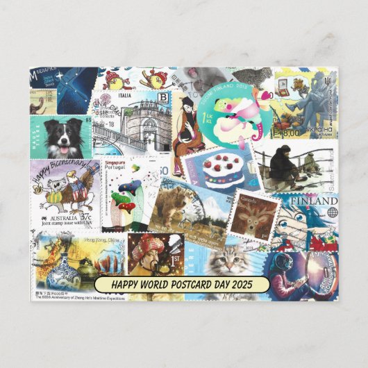 Wereld Briefkaart Dag - Misc Postzegels Briefkaart (Voorkant)