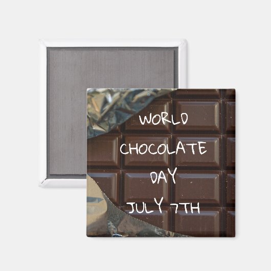 Wereld Chocolade Dag Zevende Magnet (Voorkant / Achterkant)
