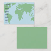 Wereld - Chubby Visitekaartje (Voorkant / Achterkant)