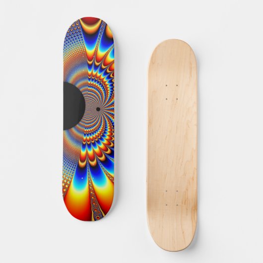 Wereld collide - Fractal Persoonlijk Skateboard (Voorkant)