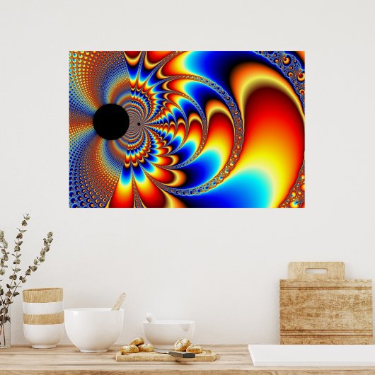 Wereld collide - Fractal Poster (Keuken)