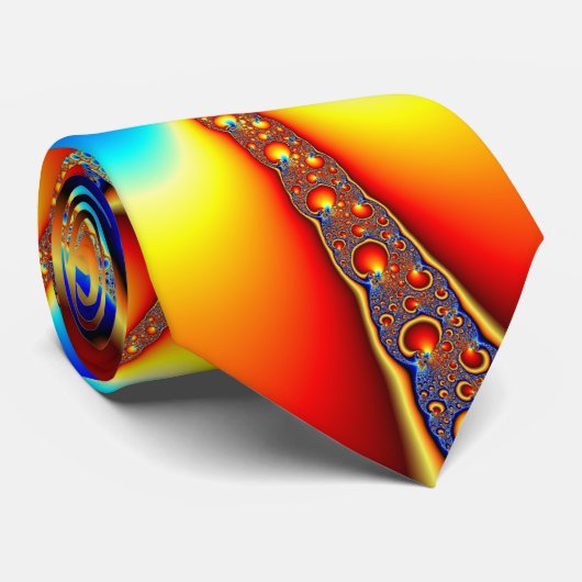 Wereld collide - Fractal Stropdas (Opgerold)