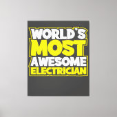 Wereld de Geweldige elektricien Canvas Afdruk (Voorkant)