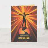 Wereld de grootste dochters trofee Gegroet Kaart (Voorkant)