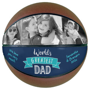Wereld de grootste pap bood Turquoise Typography N Basketbal