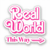 Wereld: Deze kant op Sticker (Voorkant)