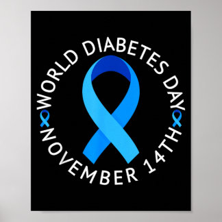 Wereld Diabetes Dag 2023 Type 1 Type 2 Diabetes Poster