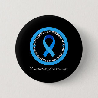 Wereld Diabetes Dag 2023 Type 1 Type 2 Diabetes Ronde Button 5,7 Cm