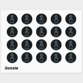 Wereld Diabetes Dag Diabetes Awareness Ribbon Ronde Sticker (Vel)