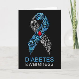 Wereld Diabetes Dag Diabetes Bewustzijnslint  Kaart