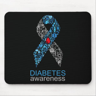 Wereld Diabetes Dag Diabetes Bewustzijnslint  Muismat