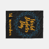 Wereld Diabetes Dag Fleece Deken (Voorkant (Horizontaal))