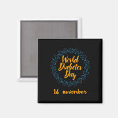 Wereld Diabetes Dag Magneet (Voorkant / Achterkant)