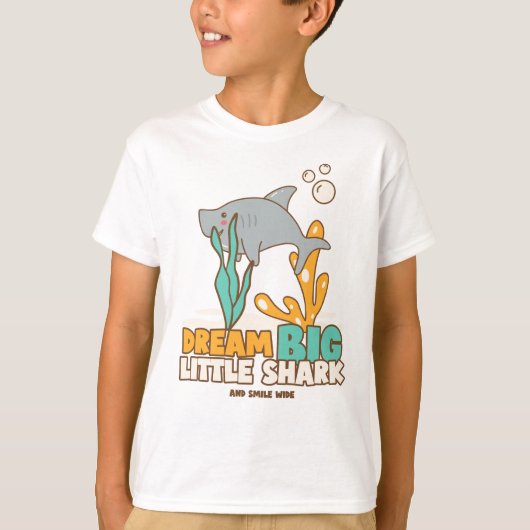 Wereld Dierendag - Dream Big Little Shark T-shirt (Voorkant)