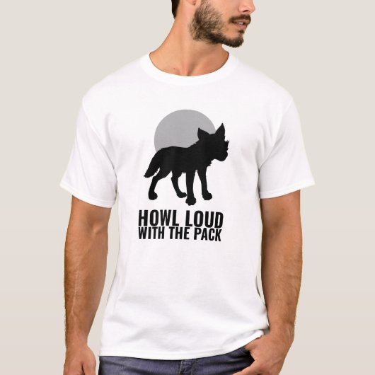 Wereld Dierendag - Howl Loud Wolf T-shirt (Voorkant)
